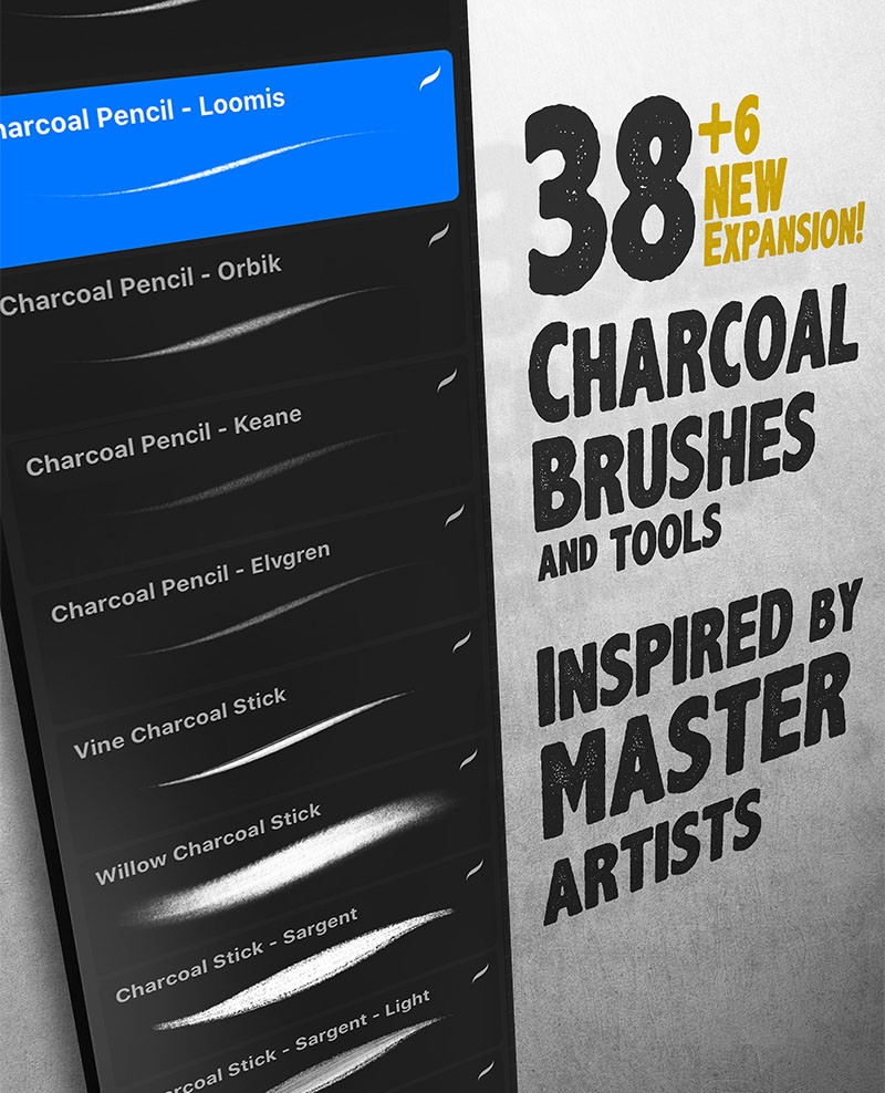 charcoal brush procreate free