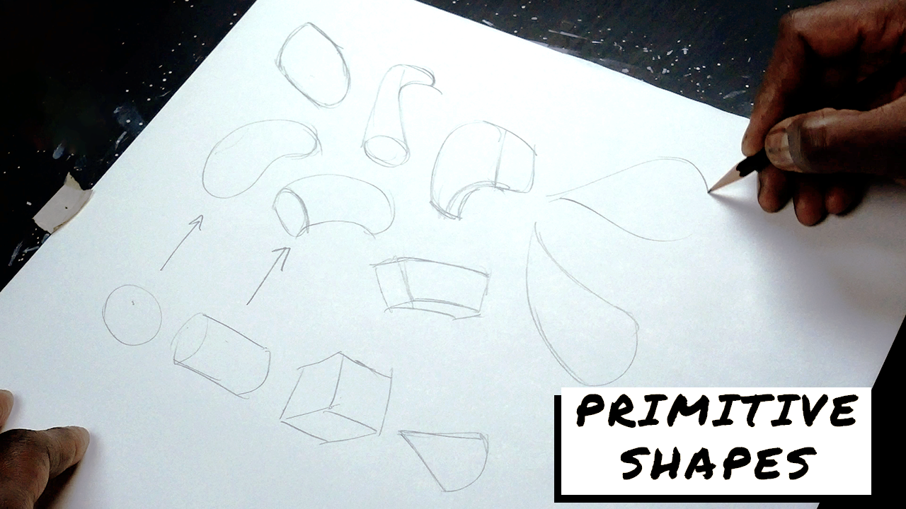 Drawing Everyday Art Supplies with Shapes (6 pages)