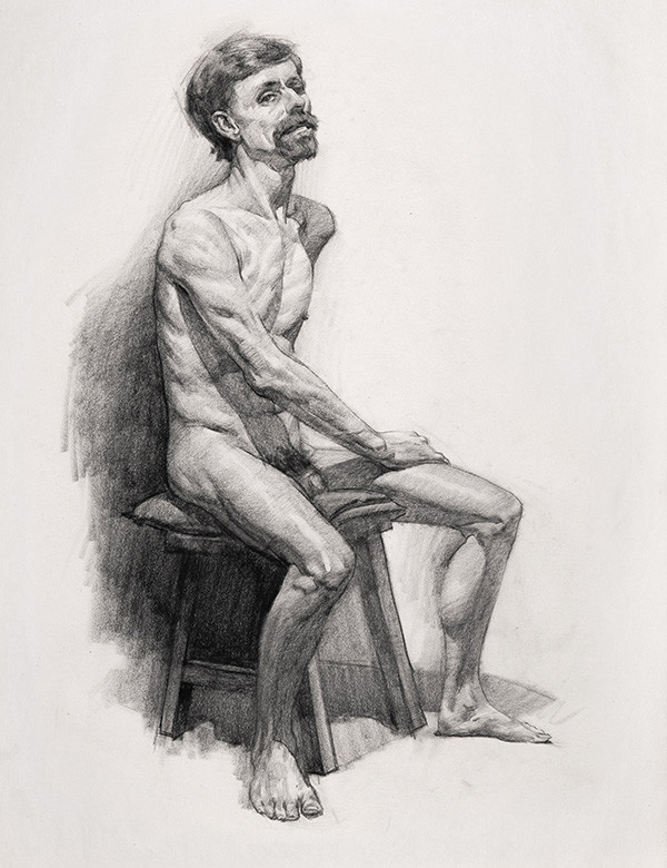 My project in Realistic Human Figure Drawing course