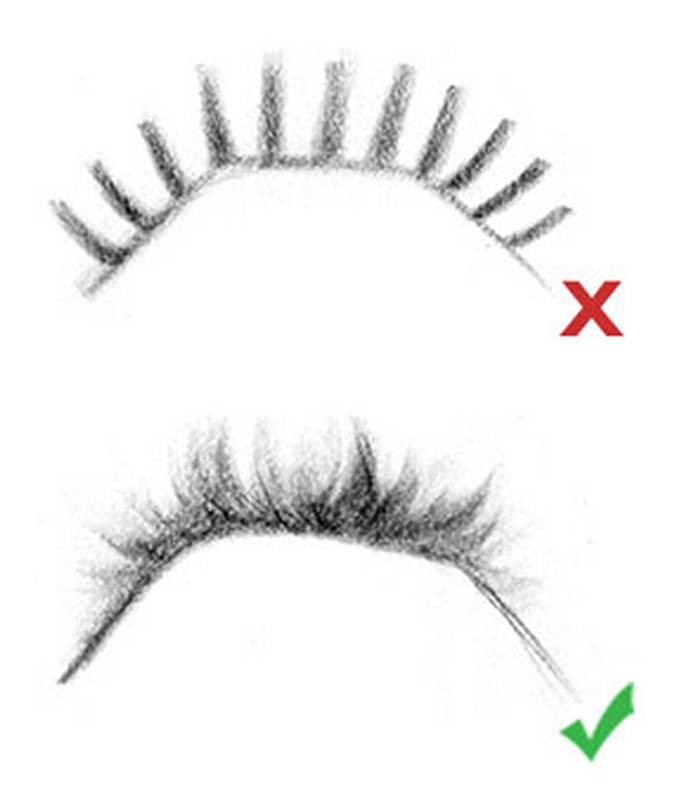 how to draw eye lashes