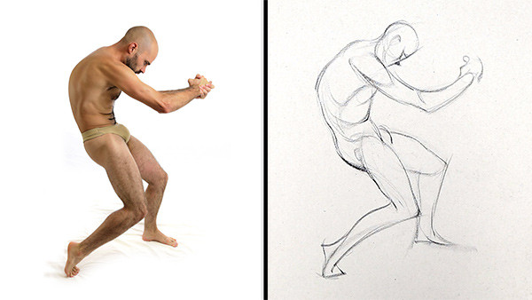 Ballet dancer model poses - Gesture Drawing Online #009 - PaintingTube