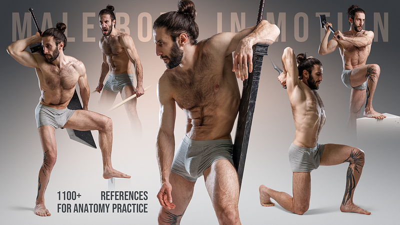Proko - Male Body in Motion: 1100+ References for Anatomy Practice