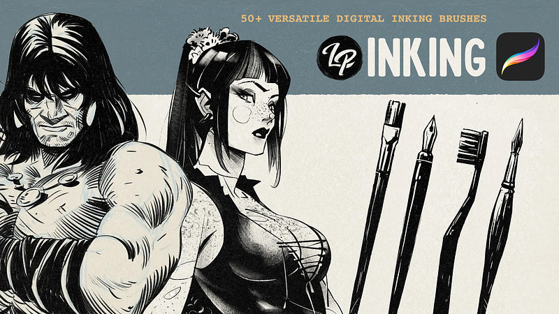 Proko - LP Inking Brushes for Procreate