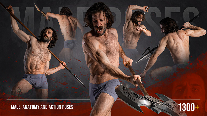 Proko - 1300+ Male Poses for Your Anatomy Studies