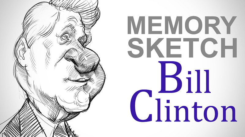Proko - Memory Sketch - Bill Clinton