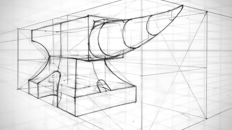 Proko - Anvil In Perspective - Eye Level View