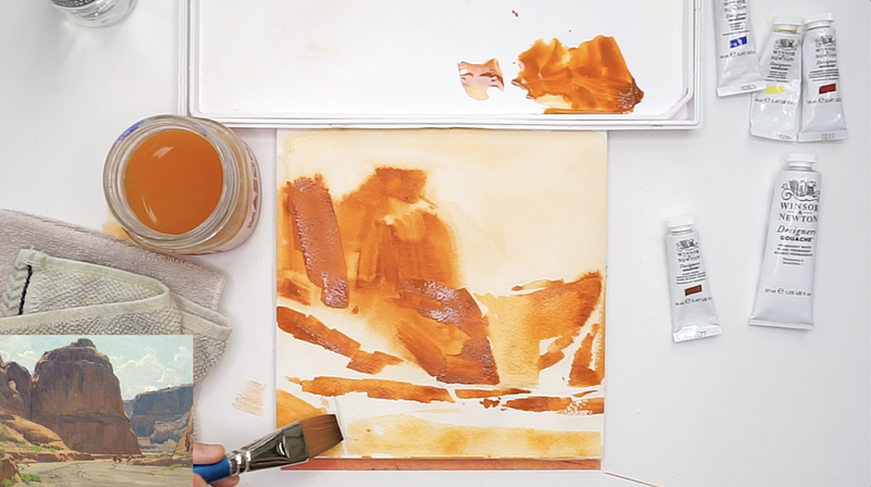 Proko - Demo: Blocking in a Master Value Study in Gouache