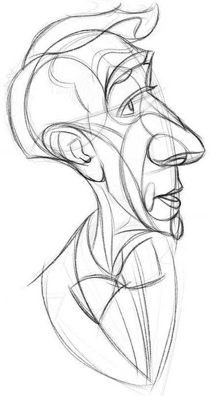 bill nye abstraction caricature sketch