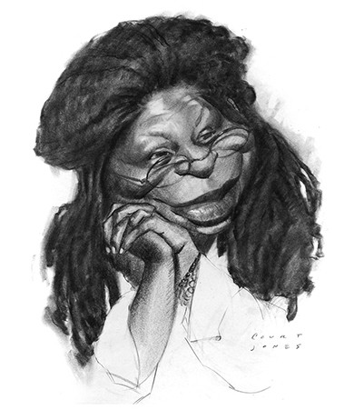 whoopi goldberg caricature final sketch
