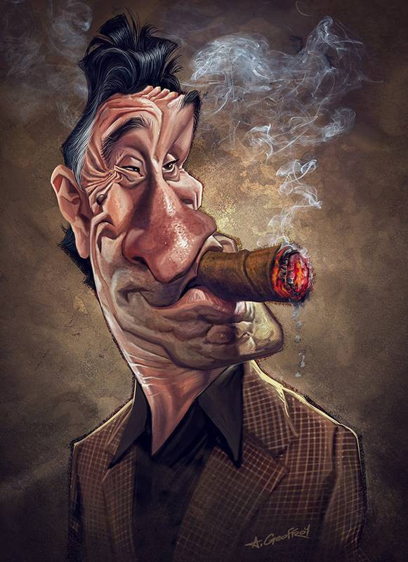 anthony geoffroy robert deniro caricature