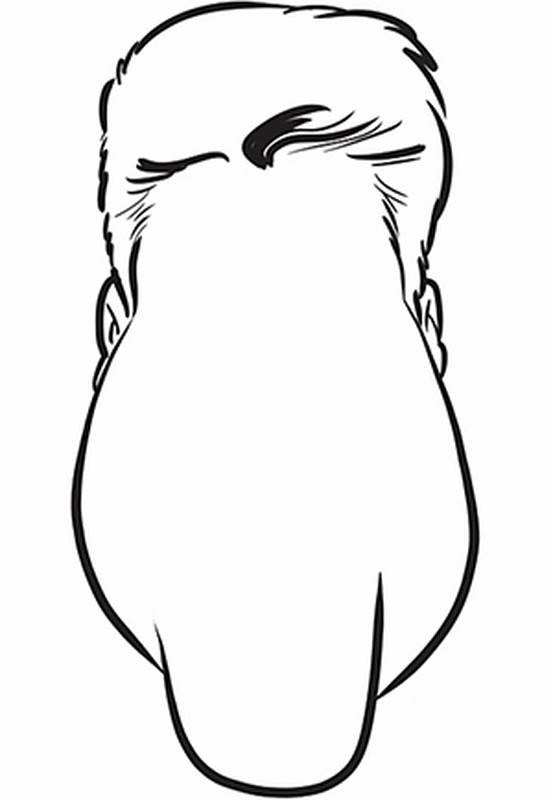 jay leno head shape outline