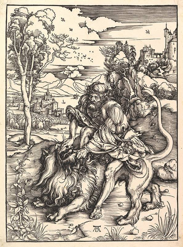 Albrecht Dürer man with lion