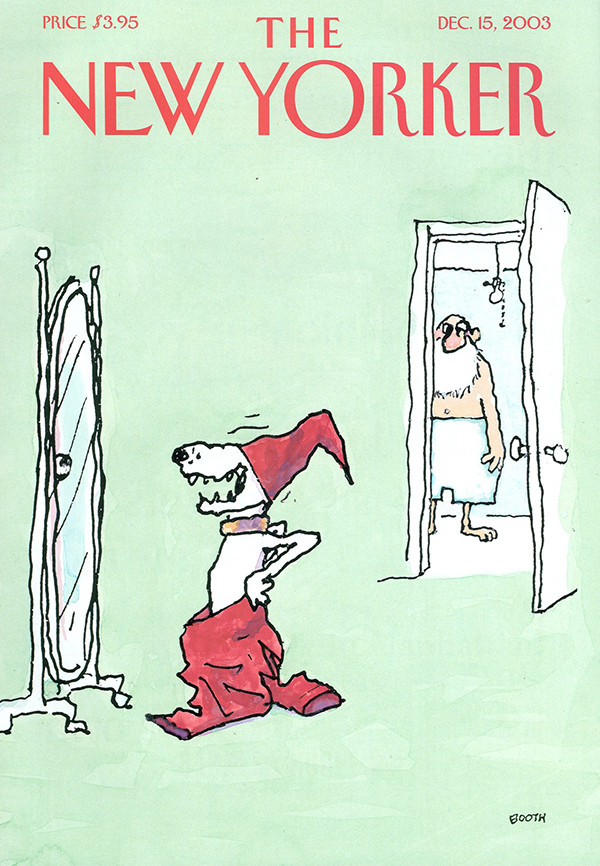 george booth the new yorker santa dog