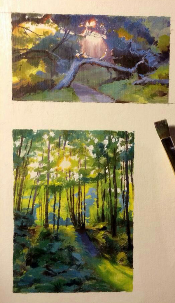 ron lemen gouache sketchbook