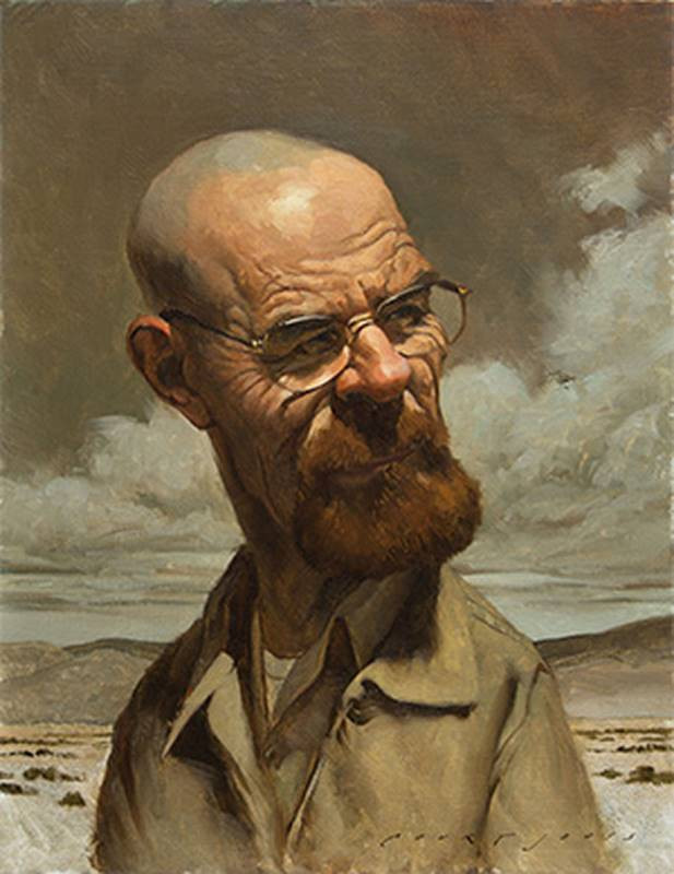 court jones walter white bryan cranston caricature