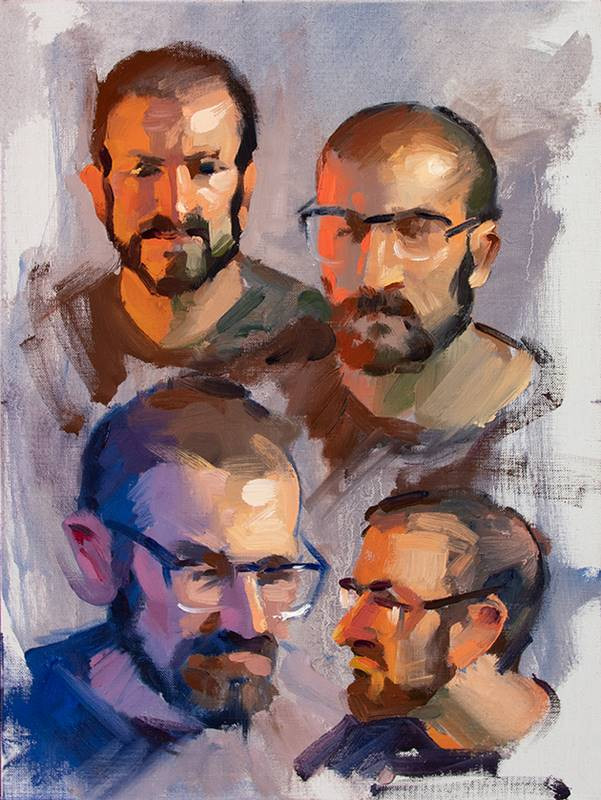 charlie heads painted