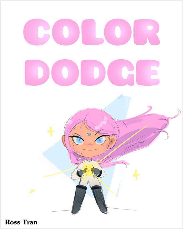 color dodge ross draws superhero.