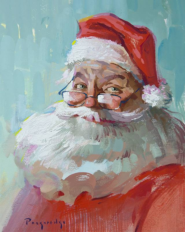 santa claus final gouache