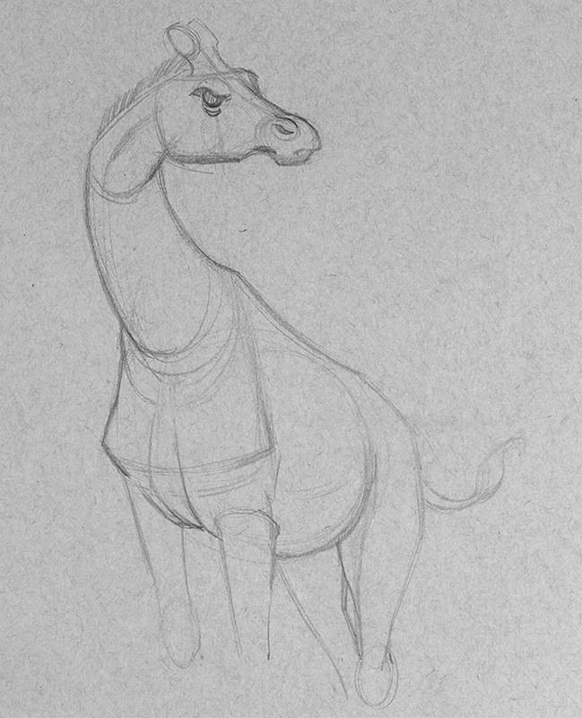 stan prokopenko sketch giraffe angry