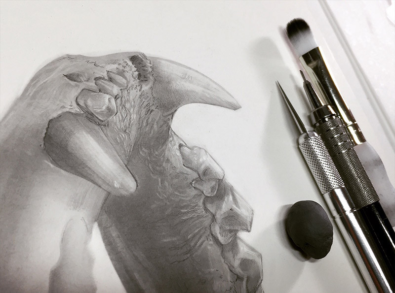 graphite negative space art technique