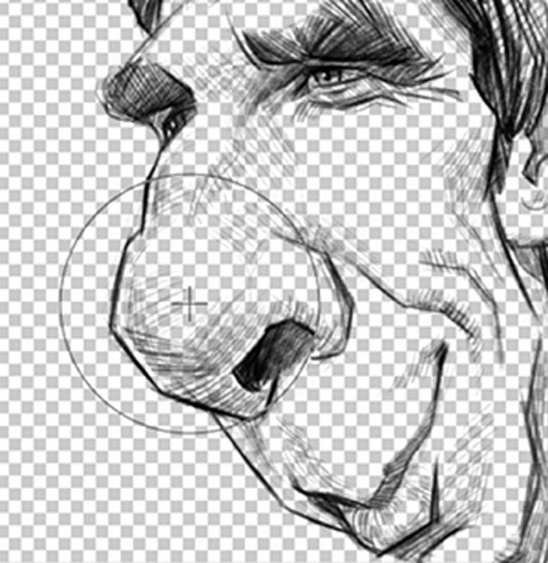 court jones ben stiller caricature liquify tool photoshop