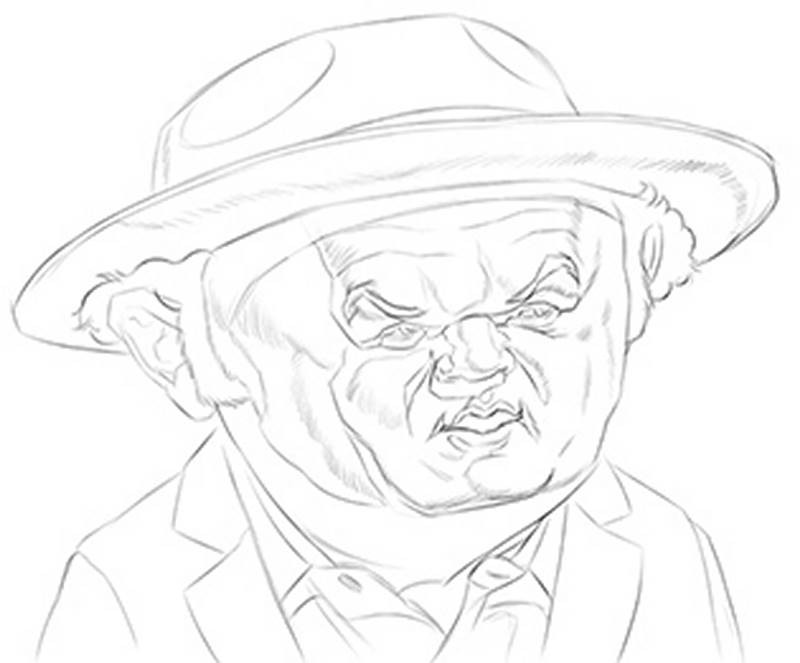 john c reilly caricature lay in