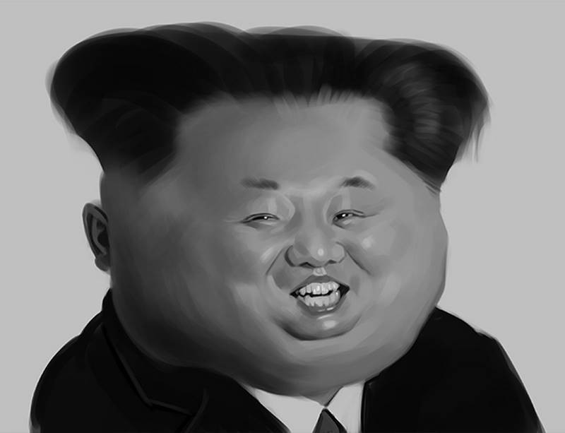 kim jung un digital paiting