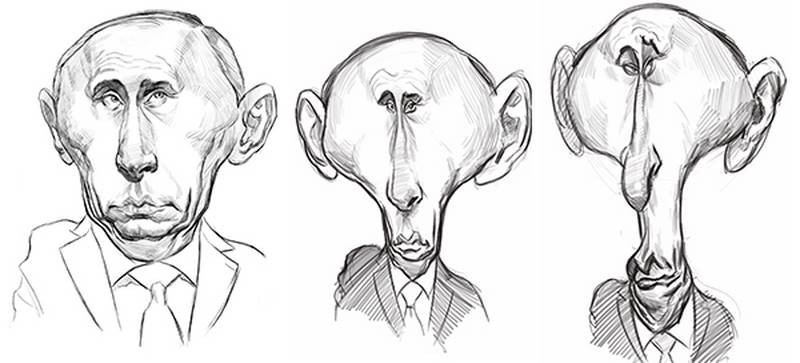 vladimir putin caricature sketches
