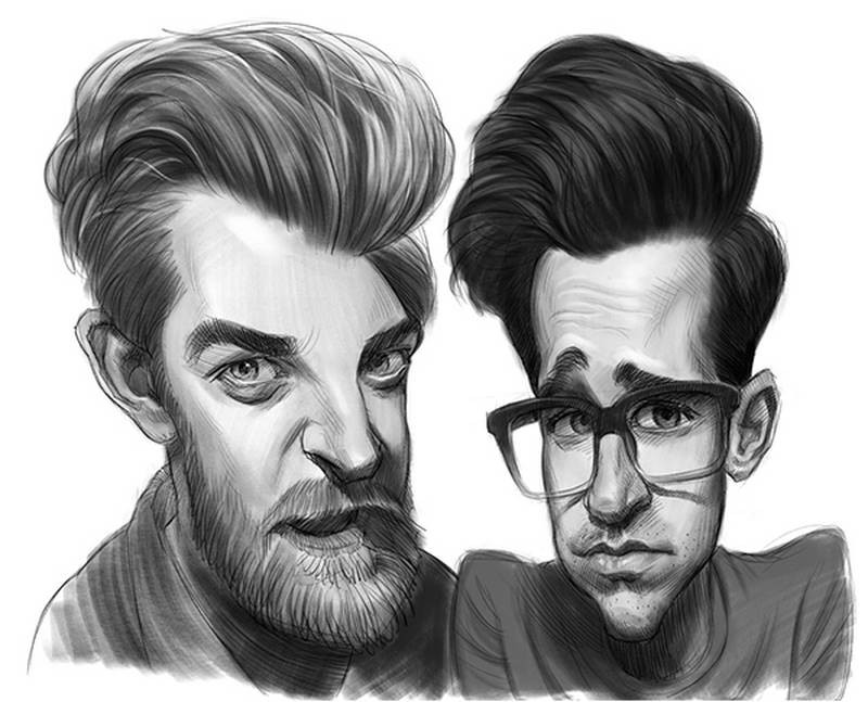 rhett and link caricature