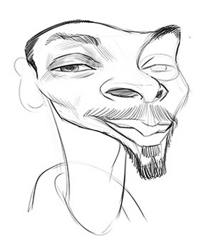 snoop dogg caricature spirit animal sketch