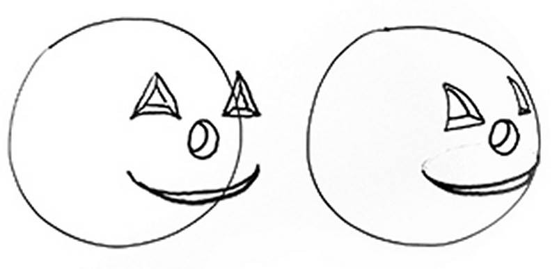 halloween perspective tricks simple sphere pumpkins cutout