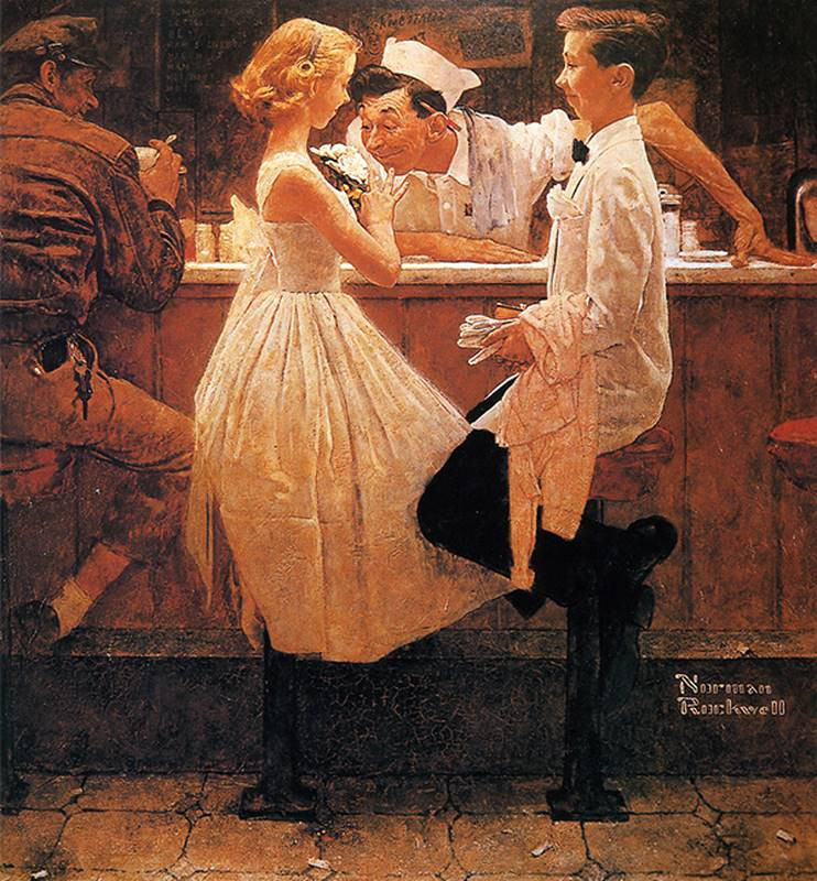 norman rockwell after the prom