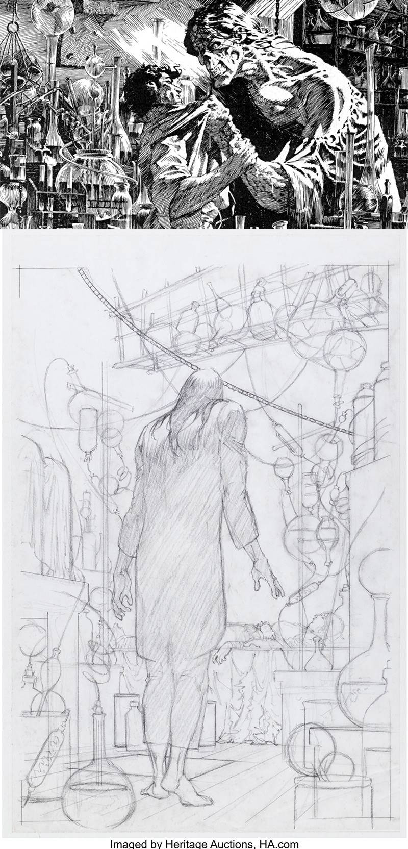 bernie wrightson frankenstein artwork