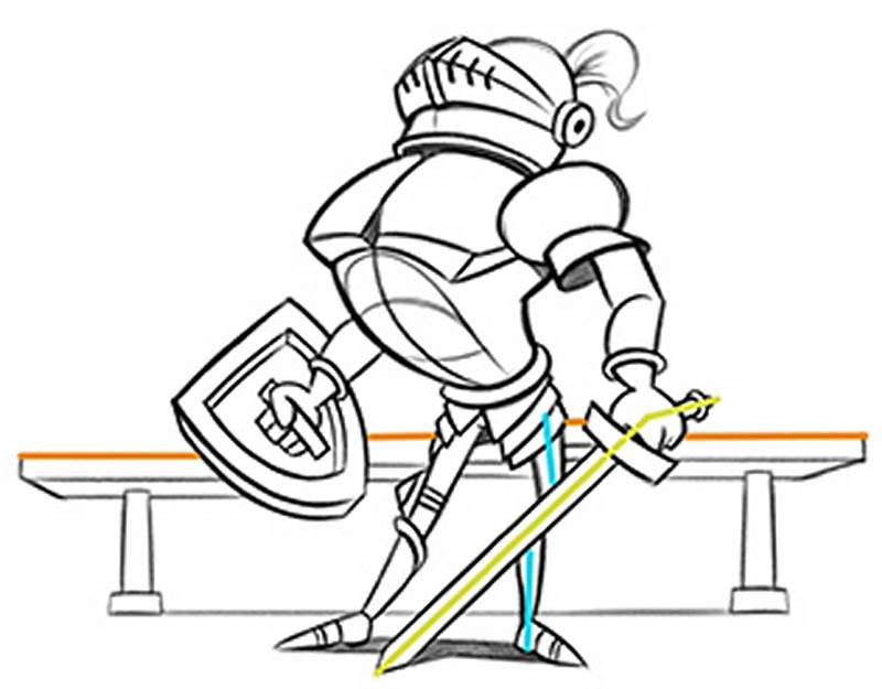 continuity of lines knight cartoon