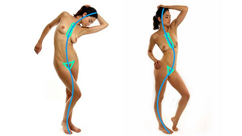 core gesture of the torso center line