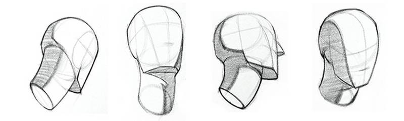 drawing the neck different angles and perspectives