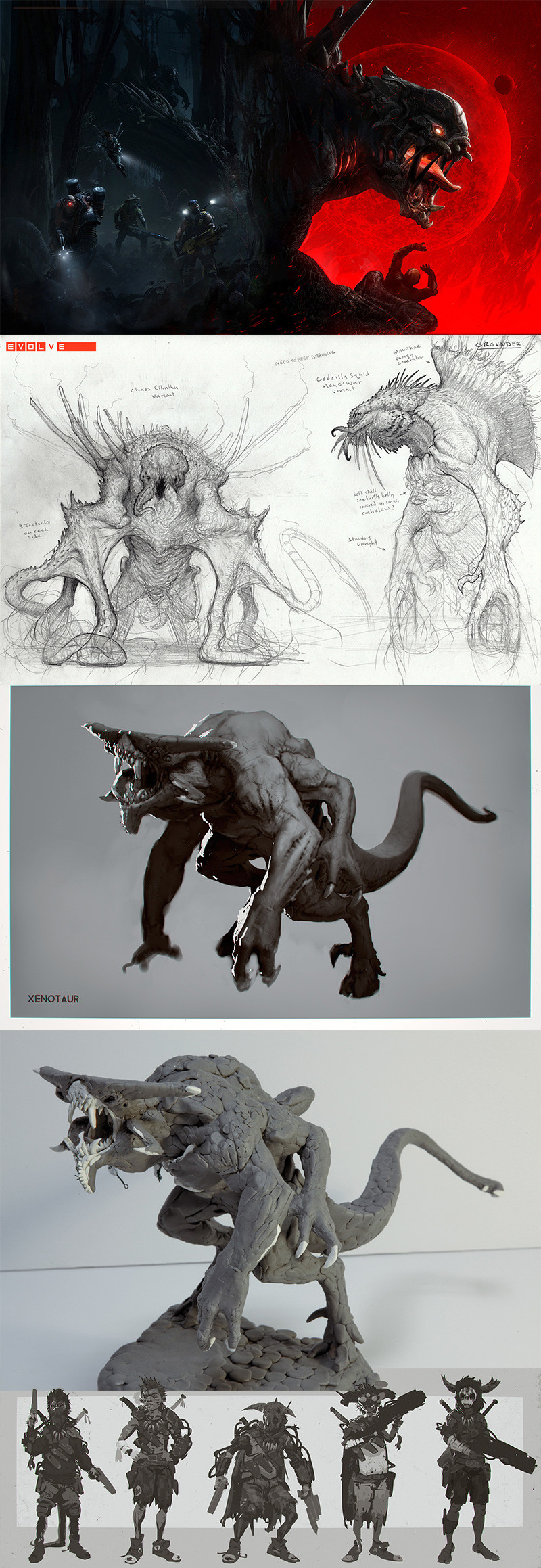 evolve digital art and sculpture concepts