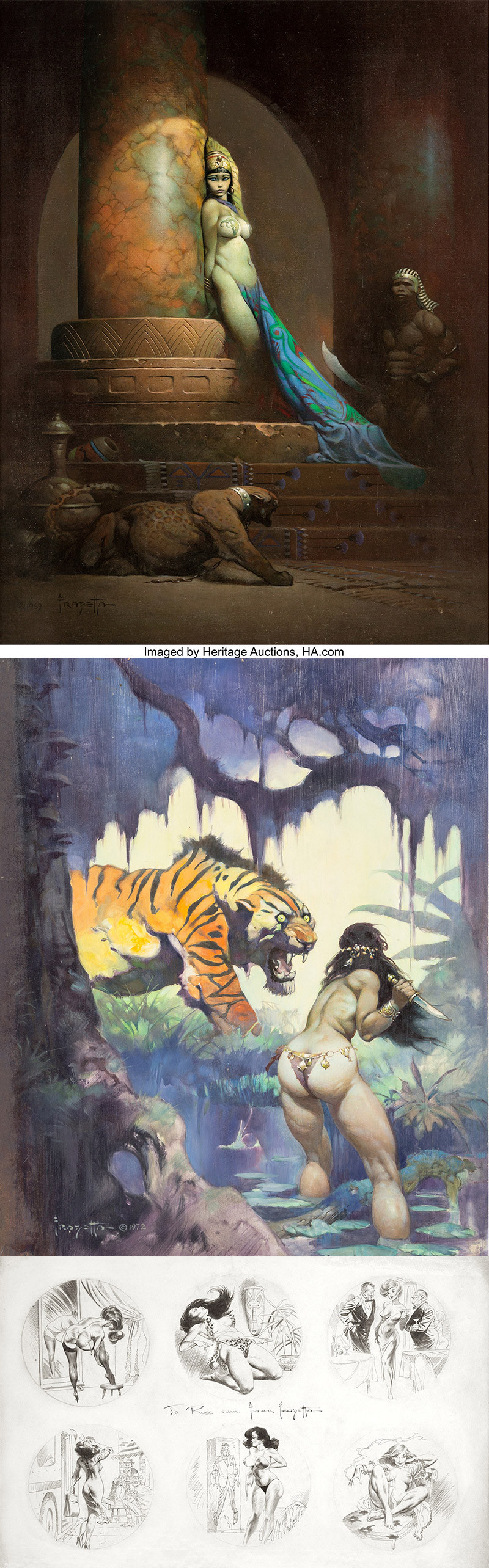 frank frazetta artwork women