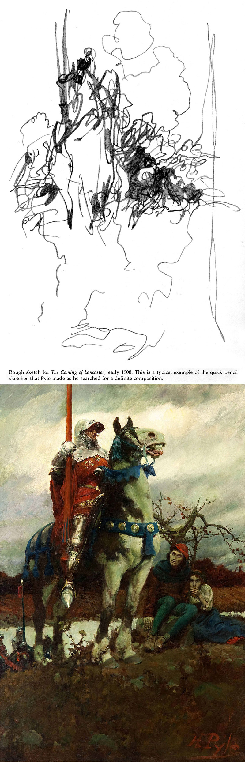 Howard Pyle Painting: The Coming of Lancaster