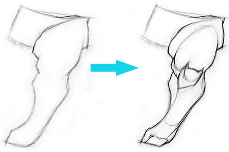 overlapping forms simple complex leg
