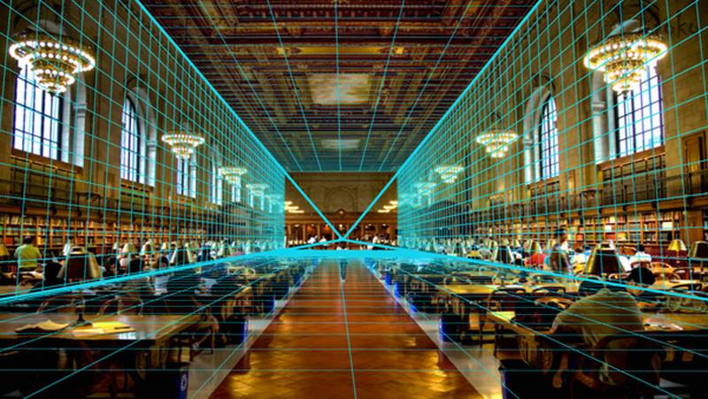 shape scale one point perspective library