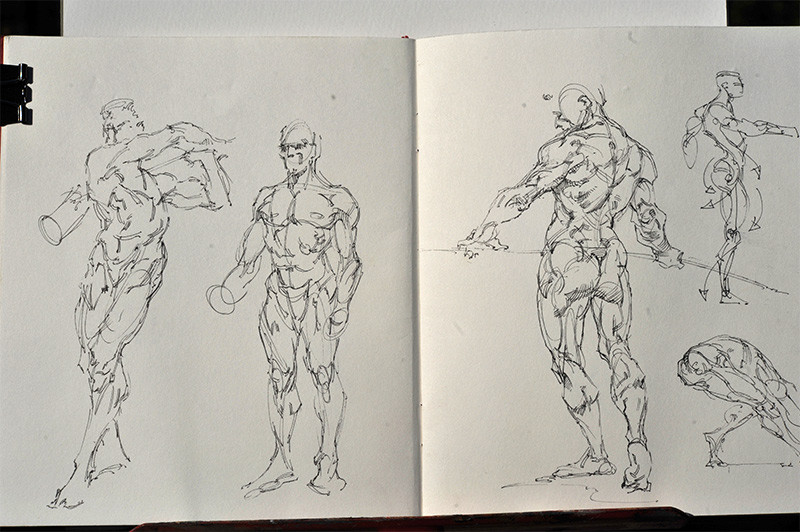 Jeff Watts figure sketches