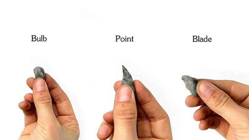 kneaded eraser bulb point blade