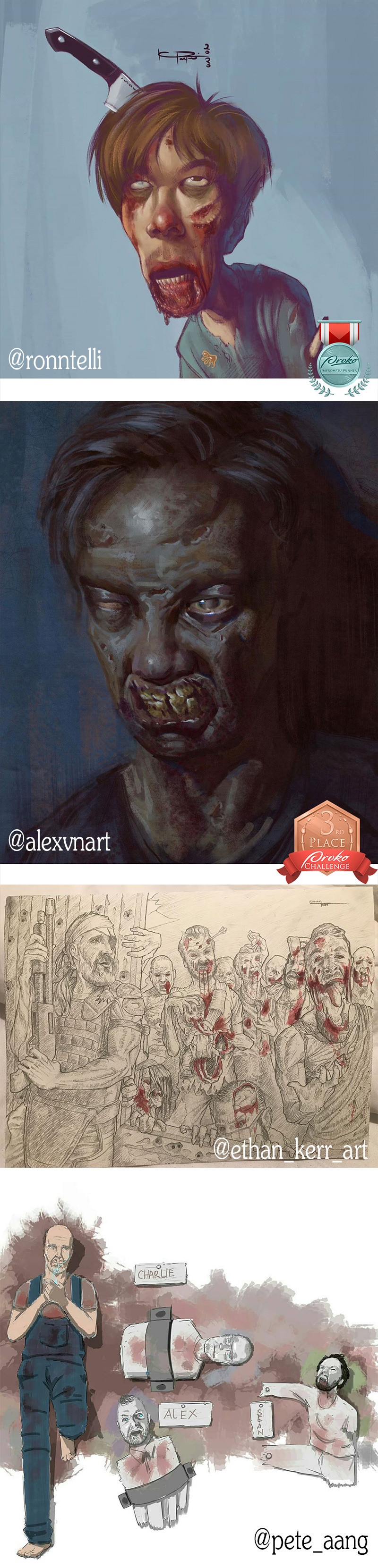 kristian nee and marshall vandruff zombie art prokochallenge