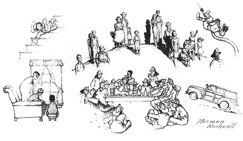 Norman Rockwell cartoons