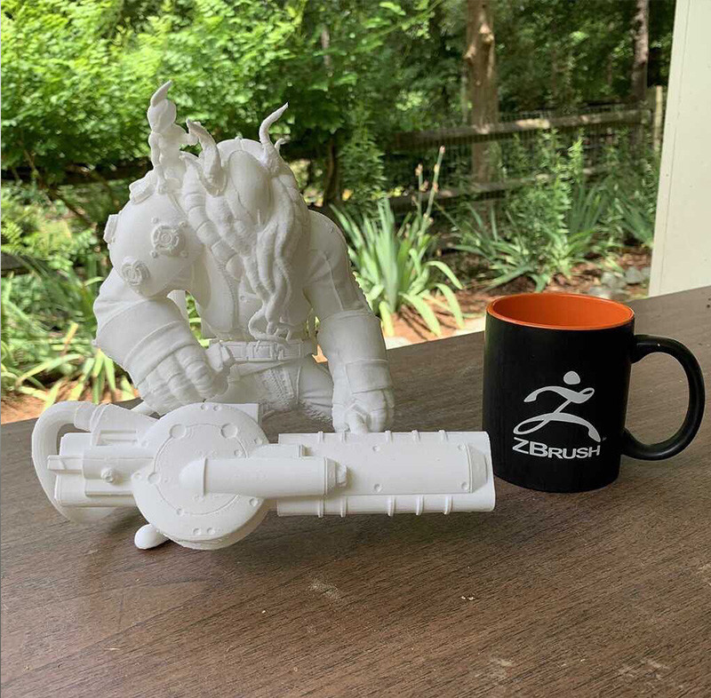 pixologic 3d printed sculpture