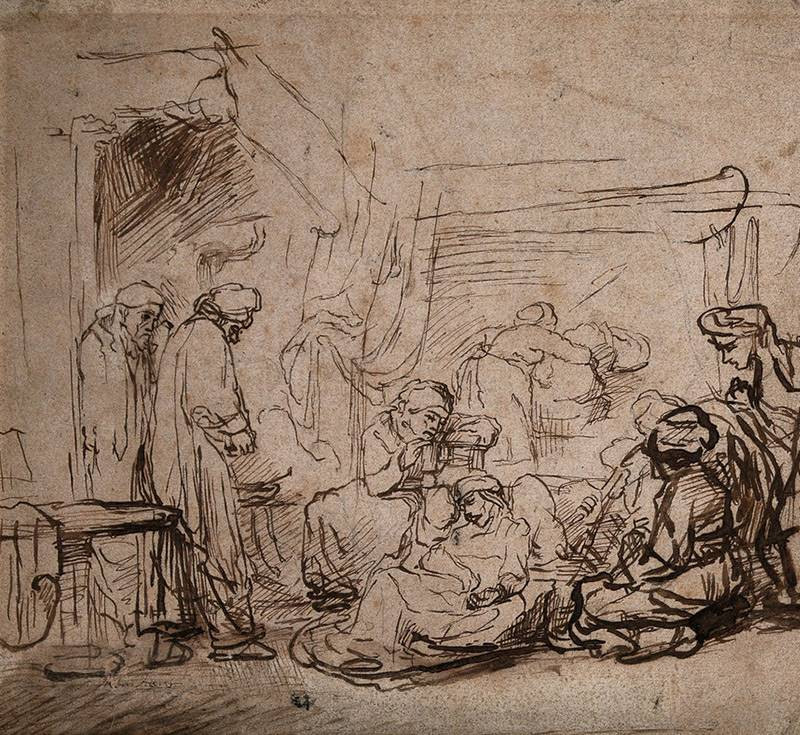 rembrandt the 20 death of sketching