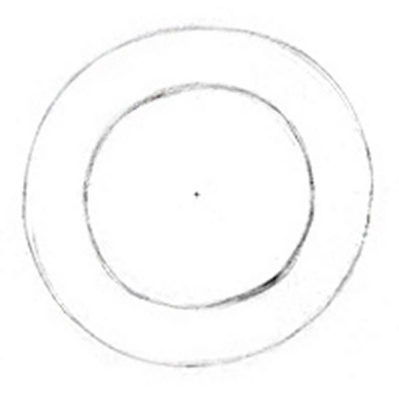 side cranium circle drawing