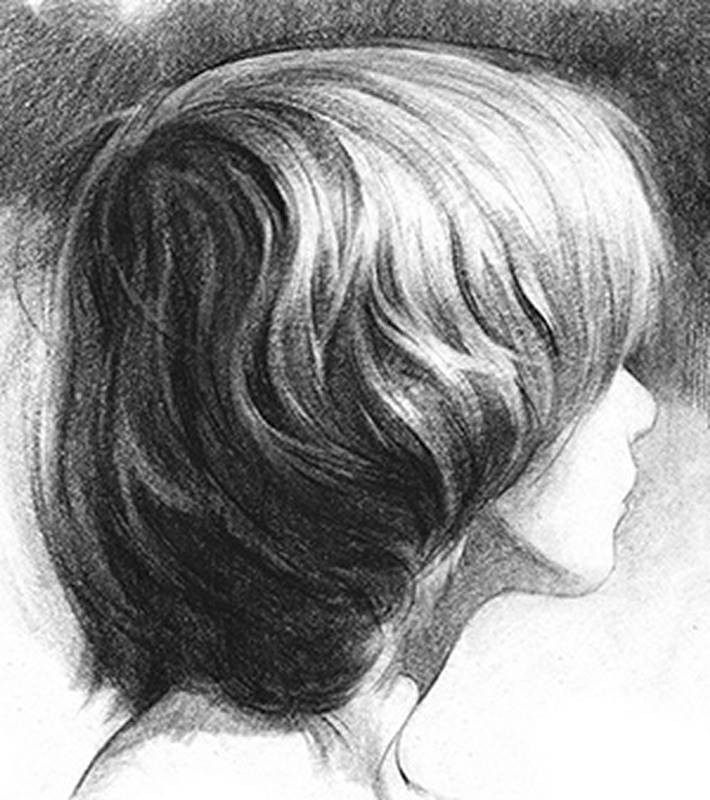 drawing hair step 4 texture of the strands