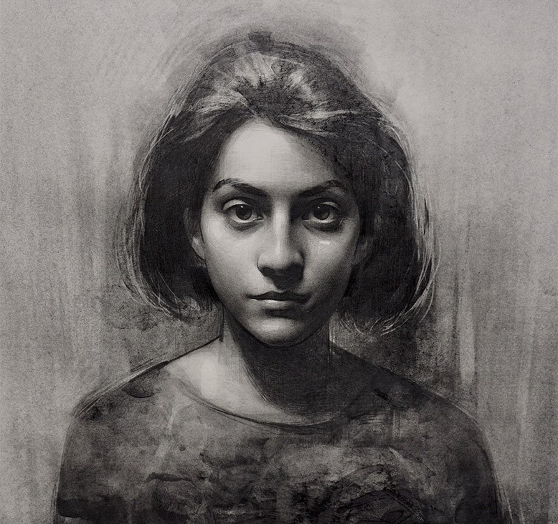 stephen bauman pencil portrait artwork